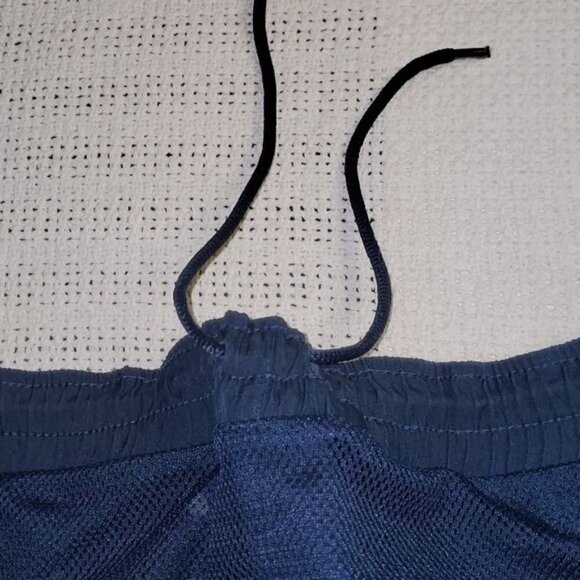 Nike Blue Logo Cinched Lined Sz. XL Swim Trunks w Pockets - Picture 6 of 12
